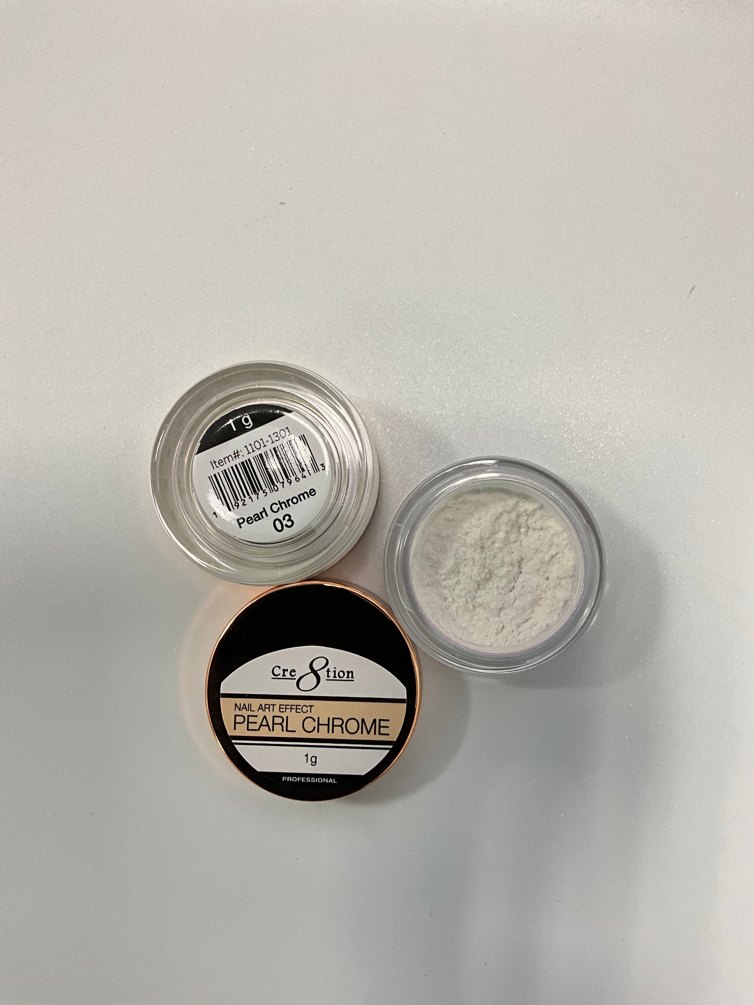 Cre8tion Nail Art Pigment Powder, White Pearl, 1g KK1126 Cre8tion Nail Art Pigment Powder, White Pearl, 1g KK1126